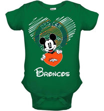 Load image into Gallery viewer, Mickey loves Denver Broncos fan shirt