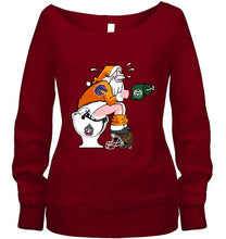 Load image into Gallery viewer, Santa Boise State Broncos in bathroom shirt
