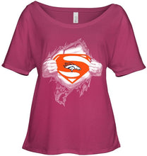 Load image into Gallery viewer, Denver Broncos Superman Ripped shirt