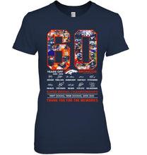 Load image into Gallery viewer, 60 years of Denver Broncos thank you for the memories shirt