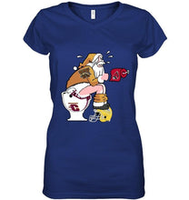 Load image into Gallery viewer, Santa Western Michigan Broncos in bathroom shirt