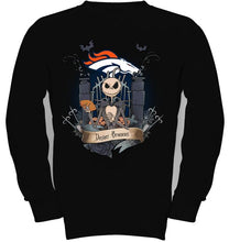 Load image into Gallery viewer, Denver Broncos Jack Skellington shirt