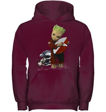 Load image into Gallery viewer, Groot loves Denver Broncos fan hoodie