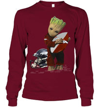 Load image into Gallery viewer, Groot loves Denver Broncos fan hoodie