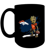 Load image into Gallery viewer, Denver Broncos angry baby groot ripped shirt