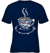 Load image into Gallery viewer, Denver Broncos coffee cup diamond glitter shirt
