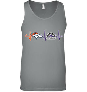 Denver Broncos Colorado Rockies heartbeat shirt