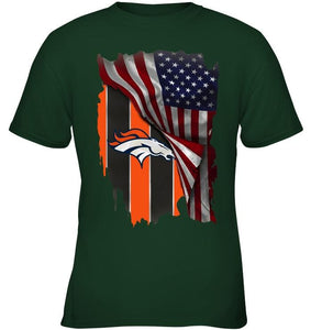 Denver Broncos american flag fan hoodie