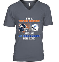 Load image into Gallery viewer, i'm a Denver Bronco and an Air Force Falcon for life shirt
