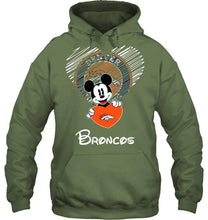 Load image into Gallery viewer, Mickey loves Denver Broncos fan shirt
