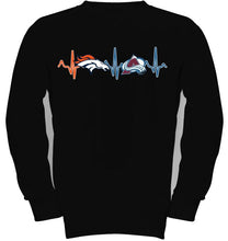 Load image into Gallery viewer, Denver Broncos Colorado Avalanche heartbeat shirt
