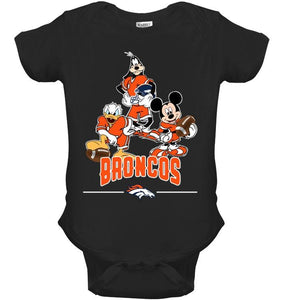Denver Broncos mickey donald goofy fan shirt