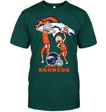 Load image into Gallery viewer, Denver Broncos Rick and morty fan shirt
