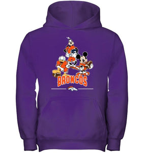 Denver Broncos mickey donald goofy fan shirt