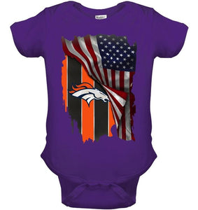 Denver Broncos american flag fan hoodie