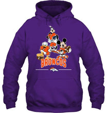 Load image into Gallery viewer, Denver Broncos mickey donald goofy fan shirt
