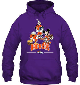 Denver Broncos mickey donald goofy fan shirt