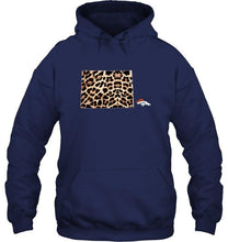 Load image into Gallery viewer, Denver Broncos panther pattern state map shirt
