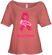 Load image into Gallery viewer, Denver Broncos fight like the Broncos br east cancer warrior shirt
