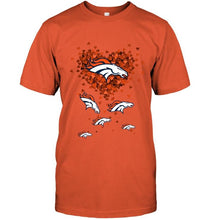 Load image into Gallery viewer, Denver Broncos tiny hearts shape shirt
