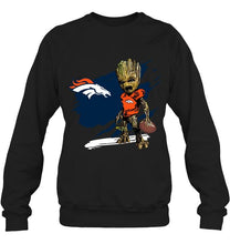 Load image into Gallery viewer, Denver Broncos angry baby groot ripped shirt
