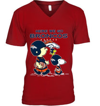 Load image into Gallery viewer, Here we go Denver Broncos snoopy shirt
