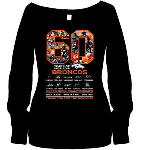 60 years of denver broncos signed shirt