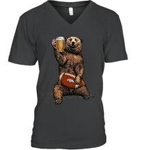 Load image into Gallery viewer, Denver Broncos Beer drinking bear shirt
