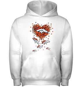 Denver Broncos tiny hearts shape shirt