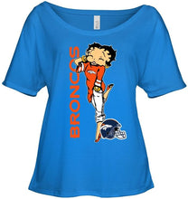 Load image into Gallery viewer, Denver Broncos betty boop fan shirt
