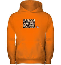 Load image into Gallery viewer, Denver Broncos panther pattern state map shirt
