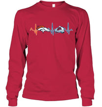 Load image into Gallery viewer, Denver Broncos Colorado Avalanche heartbeat shirt

