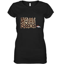 Load image into Gallery viewer, Denver Broncos panther pattern state map shirt
