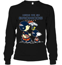 Load image into Gallery viewer, Here we go Denver Broncos snoopy shirt
