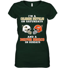 Load image into Gallery viewer, I&#39;m Colorado Buffaloe on saturdays and Denver Bronco on sundays shirt
