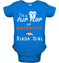 Load image into Gallery viewer, I'm a flip flop and Denver Broncos kinda girl shirt
