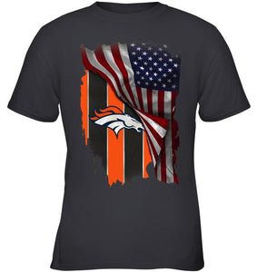 Denver Broncos american flag fan hoodie