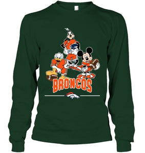Denver Broncos mickey donald goofy fan shirt