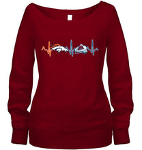 Load image into Gallery viewer, Denver Broncos Colorado Avalanche heartbeat shirt
