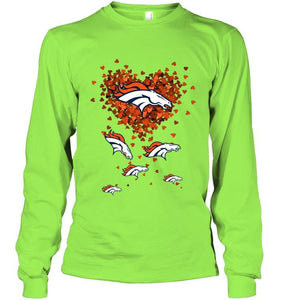 Denver Broncos tiny hearts shape shirt