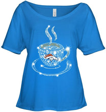 Load image into Gallery viewer, Denver Broncos coffee cup diamond glitter shirt
