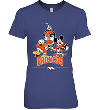 Load image into Gallery viewer, Denver Broncos mickey donald goofy fan shirt
