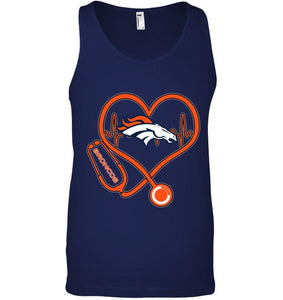Denver Broncos nurse scope love heartbeat shirt
