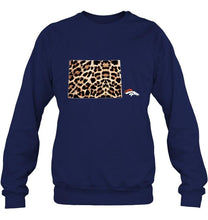 Load image into Gallery viewer, Denver Broncos panther pattern state map shirt
