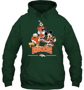 Denver Broncos mickey donald goofy fan shirt