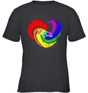 Denver Broncos lgbt tornado heart shirt