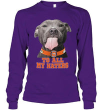 Load image into Gallery viewer, Denver Broncos to all my haters pitbull shirt

