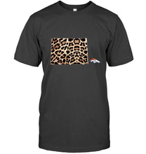 Load image into Gallery viewer, Denver Broncos panther pattern state map shirt
