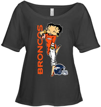 Load image into Gallery viewer, Denver Broncos betty boop fan shirt
