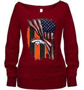 Denver Broncos american flag fan hoodie